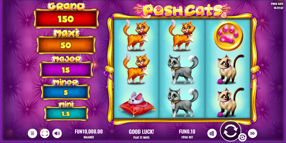 slot review 1xbit march posh cats