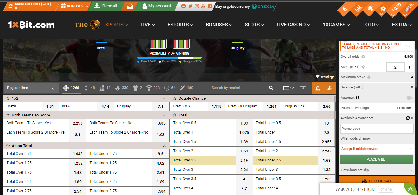 bitcoin sport betting