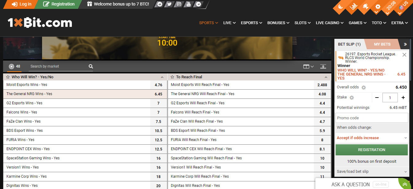 rocket league betting