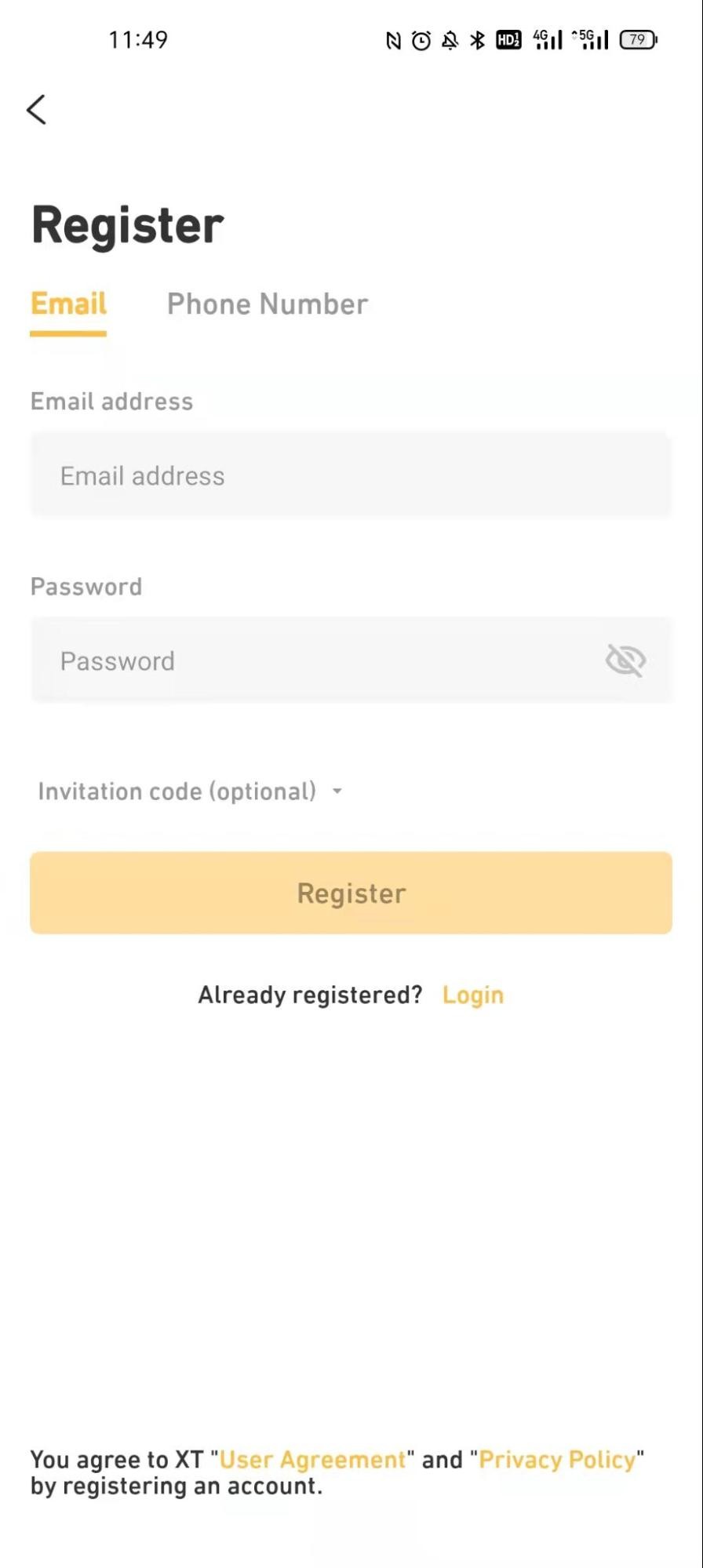 how to register, buy and sell cryptocurrency xt.com