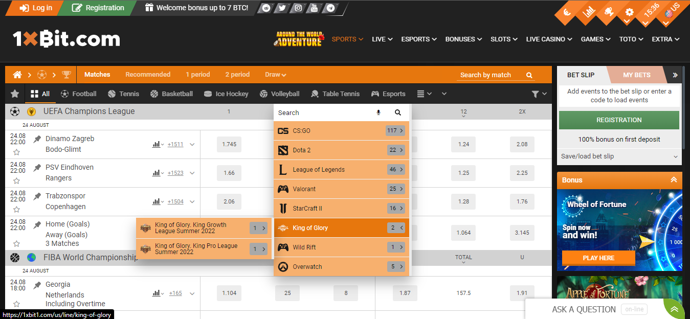 king of glory betting