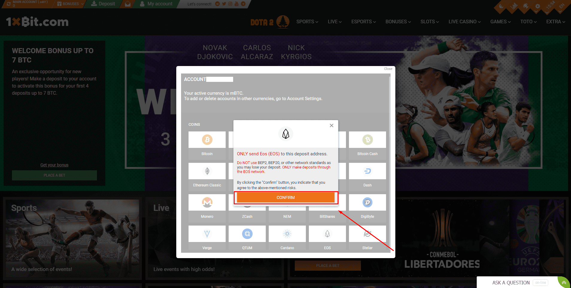 how_to_deposit_cryptocurrency_on_1xbit_website